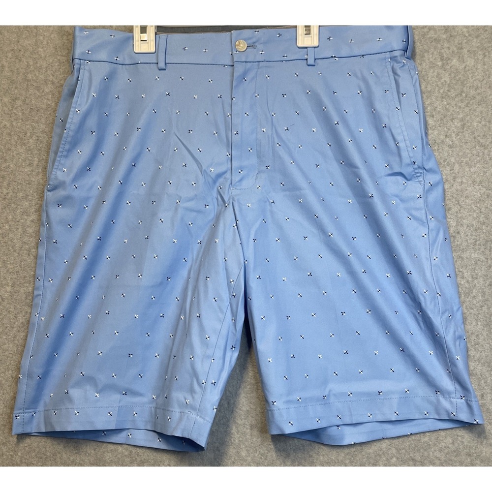 Walter Hagen Men's Perfect 11 Stretch Waistband Golf Shorts Daybreak Blue Sz 38